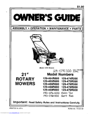 MTD 129-468R000 Owner's Manual
