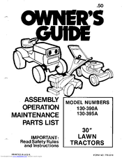 MTD 130-395A Owner's Manual