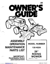 MTD 130-402A Owner's Manual