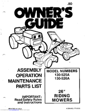MTD 130-525A Owner's Manual