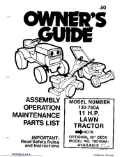 MTD 130-760A Owner's Manual