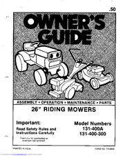 MTD 131-400-300 Owner's Manual