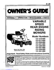 MTD 131-521-000 Owner's Manual