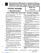 MTD 132-418 Operating Manual