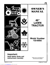 MTD 133-699A Owner's Manual