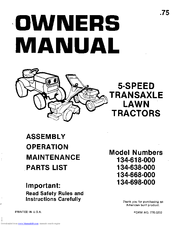 MTD 134-668-000 Owner's Manual