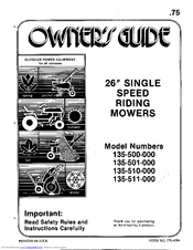 MTD 135-500-000 Owner's Manual