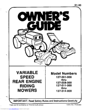 MTD 137-511-000 Owner's Manual