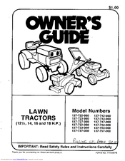 MTD 732 Owner's Manual