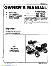 MTD 138-496A Owner's Manual