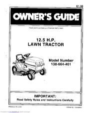 MTD 138-664-401 Owner's Manual