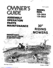 MTD 139-395A Owner's Manual
