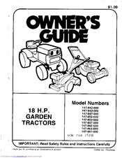MTD 853 Owner's Manual
