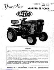 MTD 148-860 12 H.P. Owner's Manual