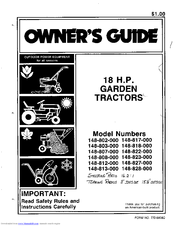 MTD 148-812-000 Owner's Manual