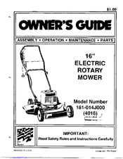 MTD 181-014J000 Owner's Manual