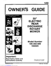 MTD 186-302-000 Owner's Manual