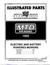 Yard Machines 1995 Illustrated Parts List