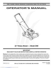 MTD 26M Operator's Manual