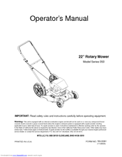 MTD 50 Operator's Manual