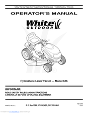 White Outdoor 616 Operator's Manual