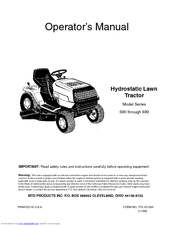 MTD 699 Series Operator's Manual