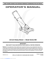 MTD HWE 80 Operator's Manual