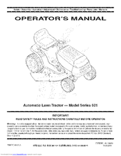 MTD 769-01645A Operator's Manual