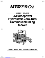 Mtd Pro Mmz 2560 Manuals Manualslib