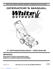 White Outdoor 560 Series Operator's Manual