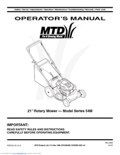 MTD 11A-54MC552 Operator's Manual