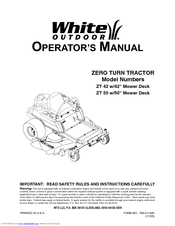 White Outdoor ZT 42 Operator's Manual