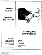 MTD 190-459A-100 Owner's Manual