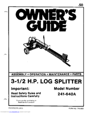 MTD 241-640A Owner's Manual