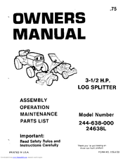 MTD 24638L Owner's Manual