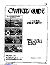 MTD 24638S Owner's Manual