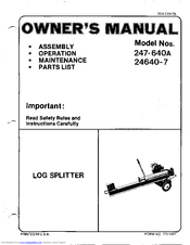 MTD 247-640A Owner's Manual