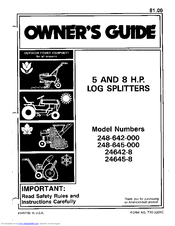 MTD 248-642-000 Owner's Manual