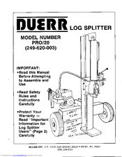 DUERR 249-620-003 Owner's Manual