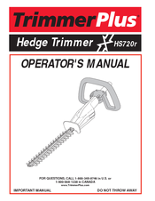 TrimmerPlus hs720r Operator's Manual