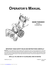 Mtd 31AE640F352 Operator's Manual