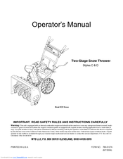 MTD 6DE Operator's Manual