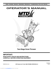 MTD 769-03244 Operator's Manual