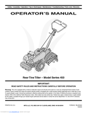 Mtd 450 Series Operator's Manual