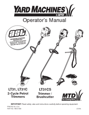 MTD Yard Machines LT31 Operator's Manual
