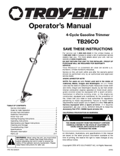 Troy-Bilt TB26CO Operator's Manual