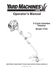 MTD Yard Machines Y725 Operator's Manual