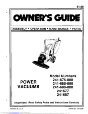 MTD 241677 Owner's Manual