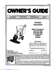 MTD 243687 Owner's Manual