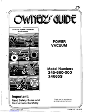 MTD 24665S Owner's Manual